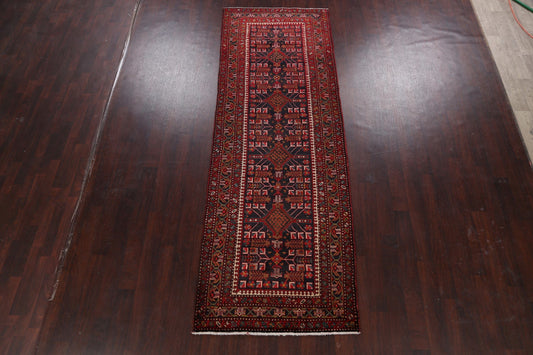 Tribal Geometric Heriz Persian Runner Rug 4x11