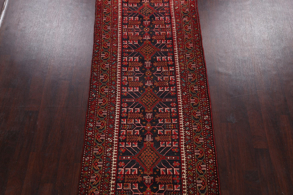 Tribal Geometric Heriz Persian Runner Rug 4x11