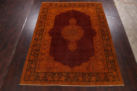 Over-dye Geometric Kerman Persian Area Rug 9x12