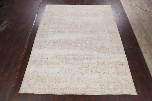 Muted Distressed Kerman Persian Area Rug 10x12