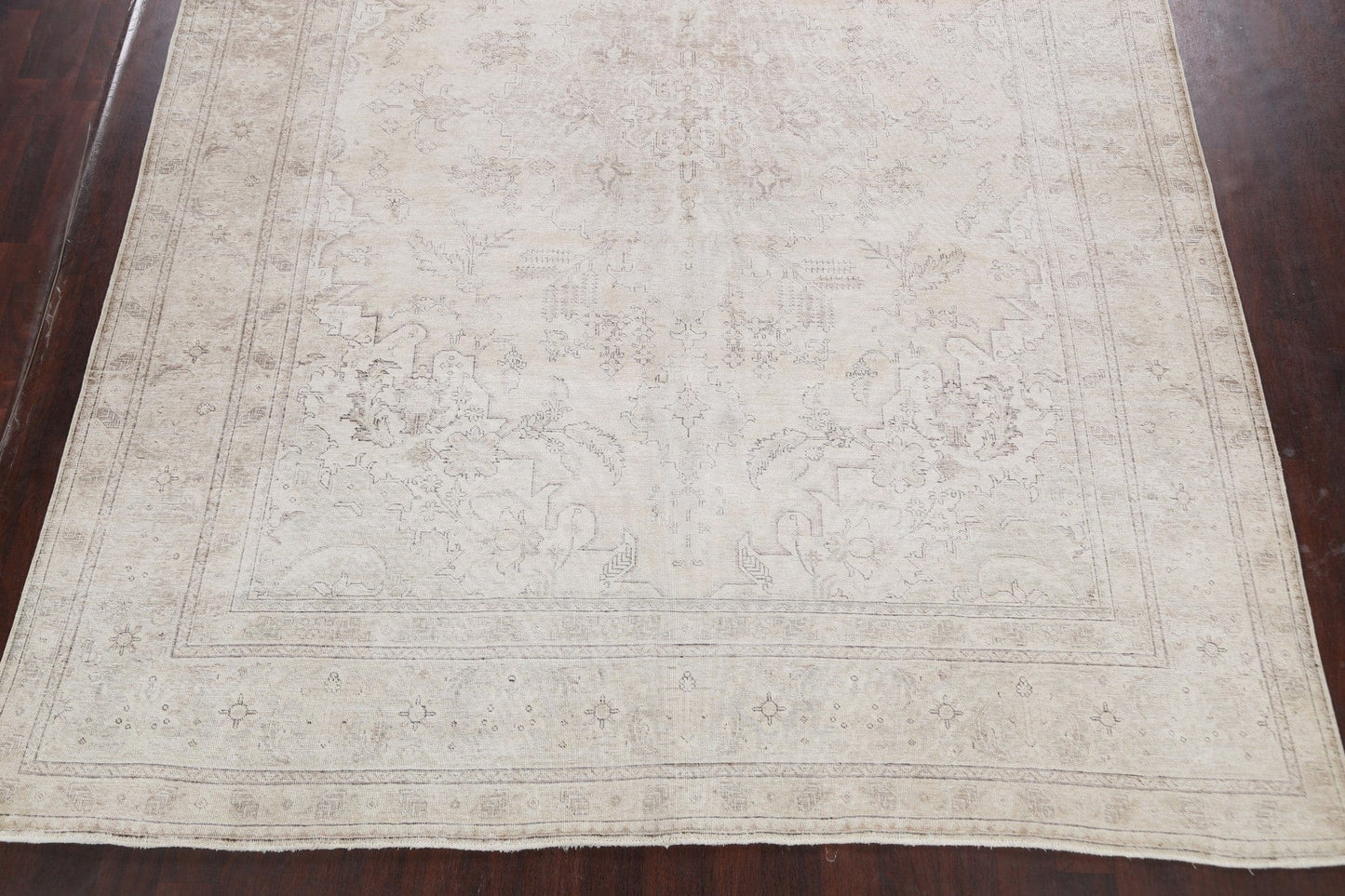 Muted Distressed Tabriz Persian Area Rug 10x13