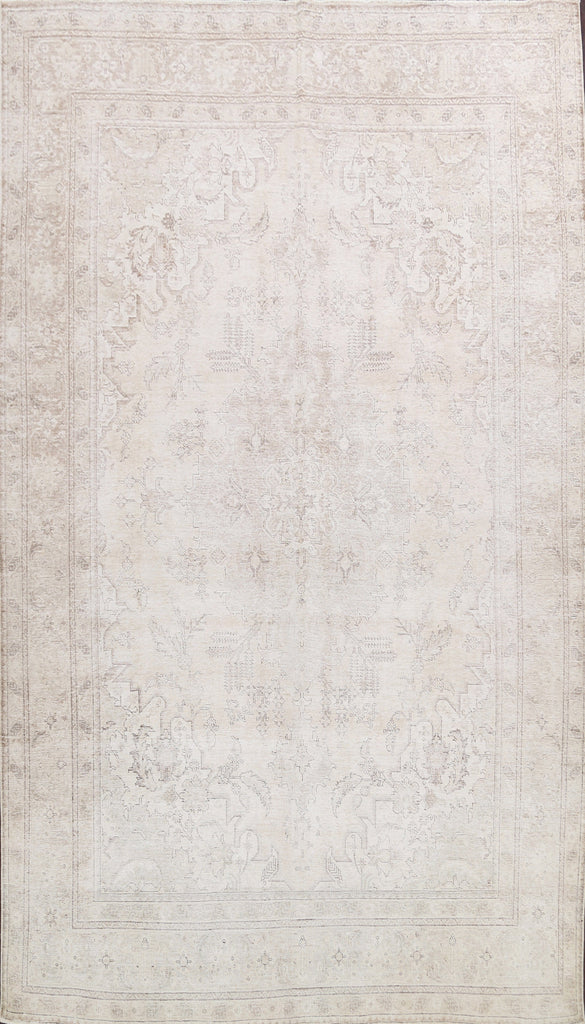 Muted Distressed Tabriz Persian Area Rug 10x13