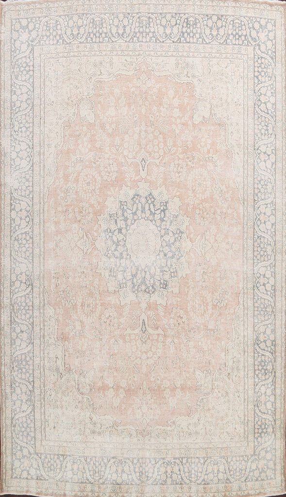 Coral Floral Tabriz Persian Area Rug 10x13