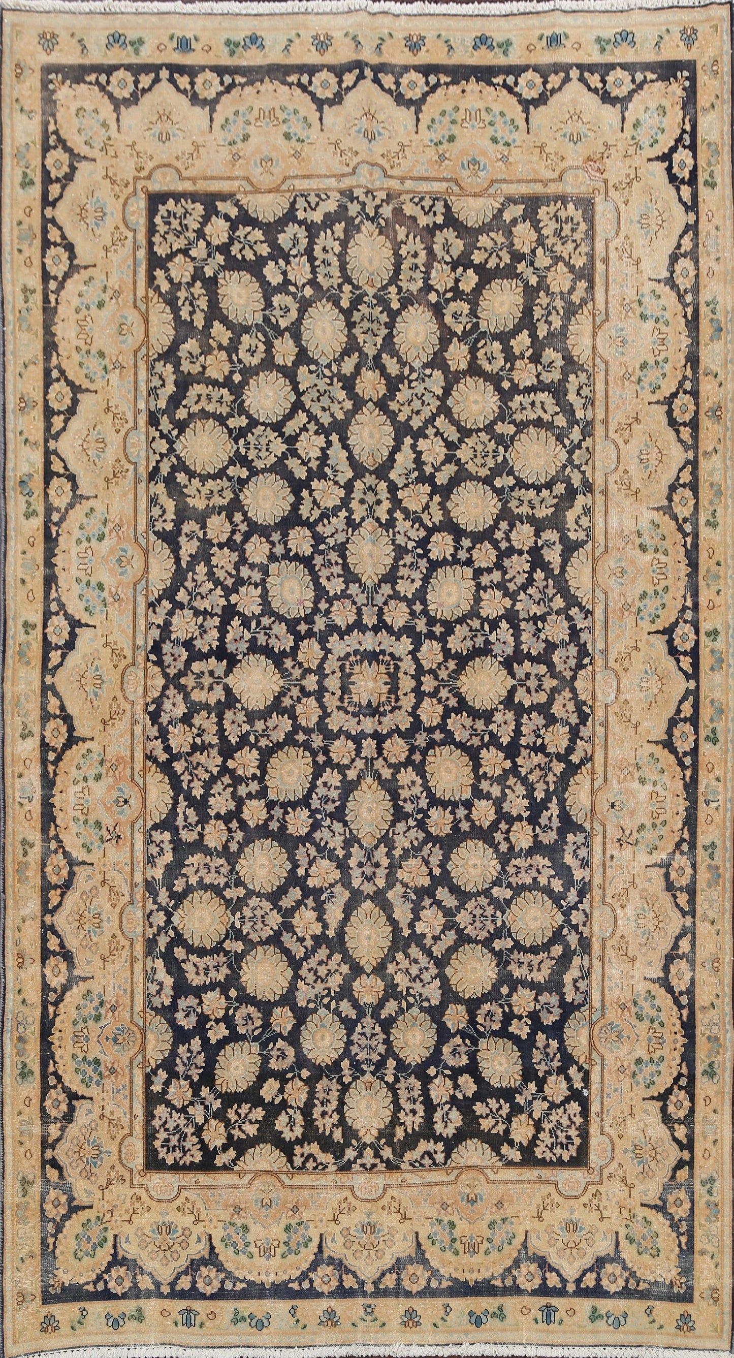 Floral Kerman Persian Area Rug 6x8