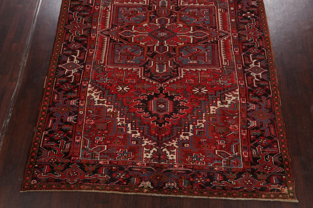 Geometric Red Heriz Persian Area Rug 8x11