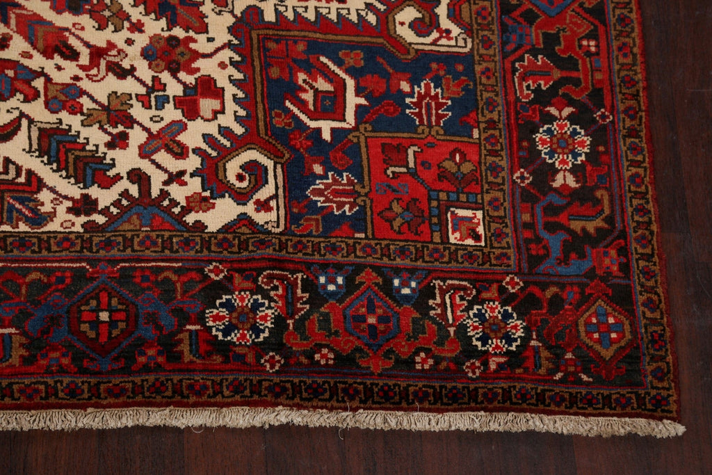 Red Geometric Heriz Persian Area Rug 9x11