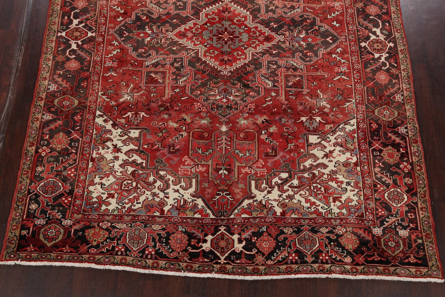 Red Geometric Heriz Persian Area Rug 8x11