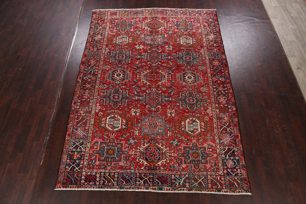 Tribal Geometric Gharajeh Persian Area Rug 8x11