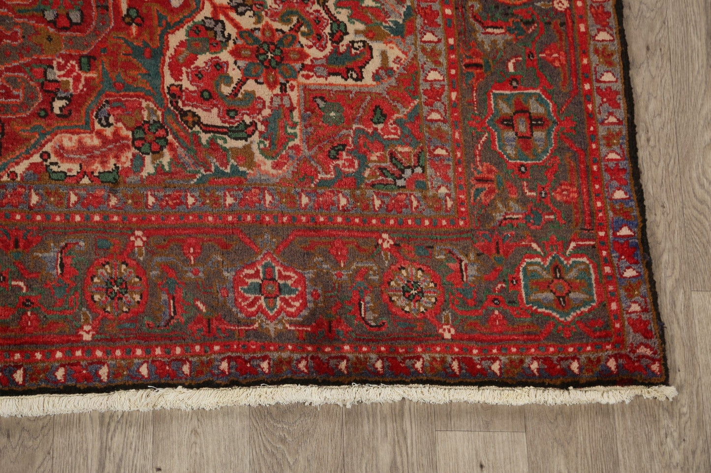 Floral Red Heriz Persian Area Rug 7x10