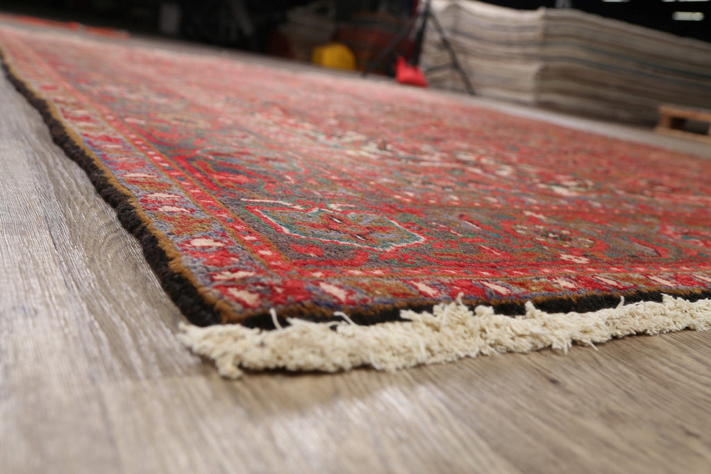 Floral Red Heriz Persian Area Rug 7x10