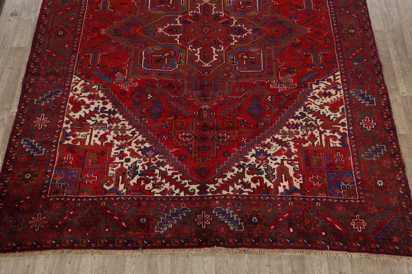 Geometric Heriz Persian Area Rug 9x12