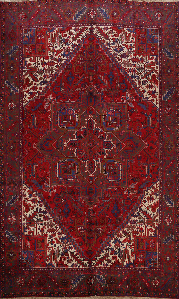 Geometric Heriz Persian Area Rug 9x12