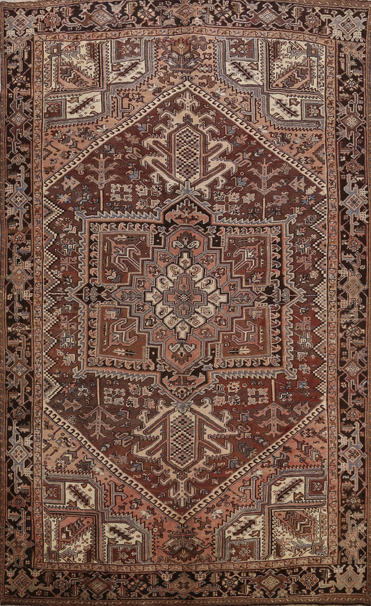 Geometric Heriz Persian Area Rug 9x12