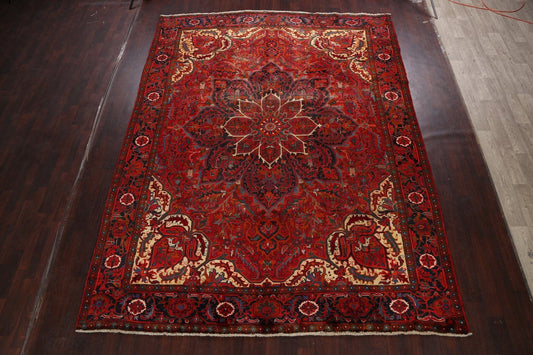 Geometric Red Heriz Persian Area Rug 9x12