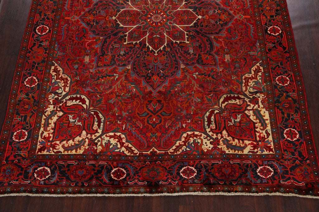 Geometric Red Heriz Persian Area Rug 9x12