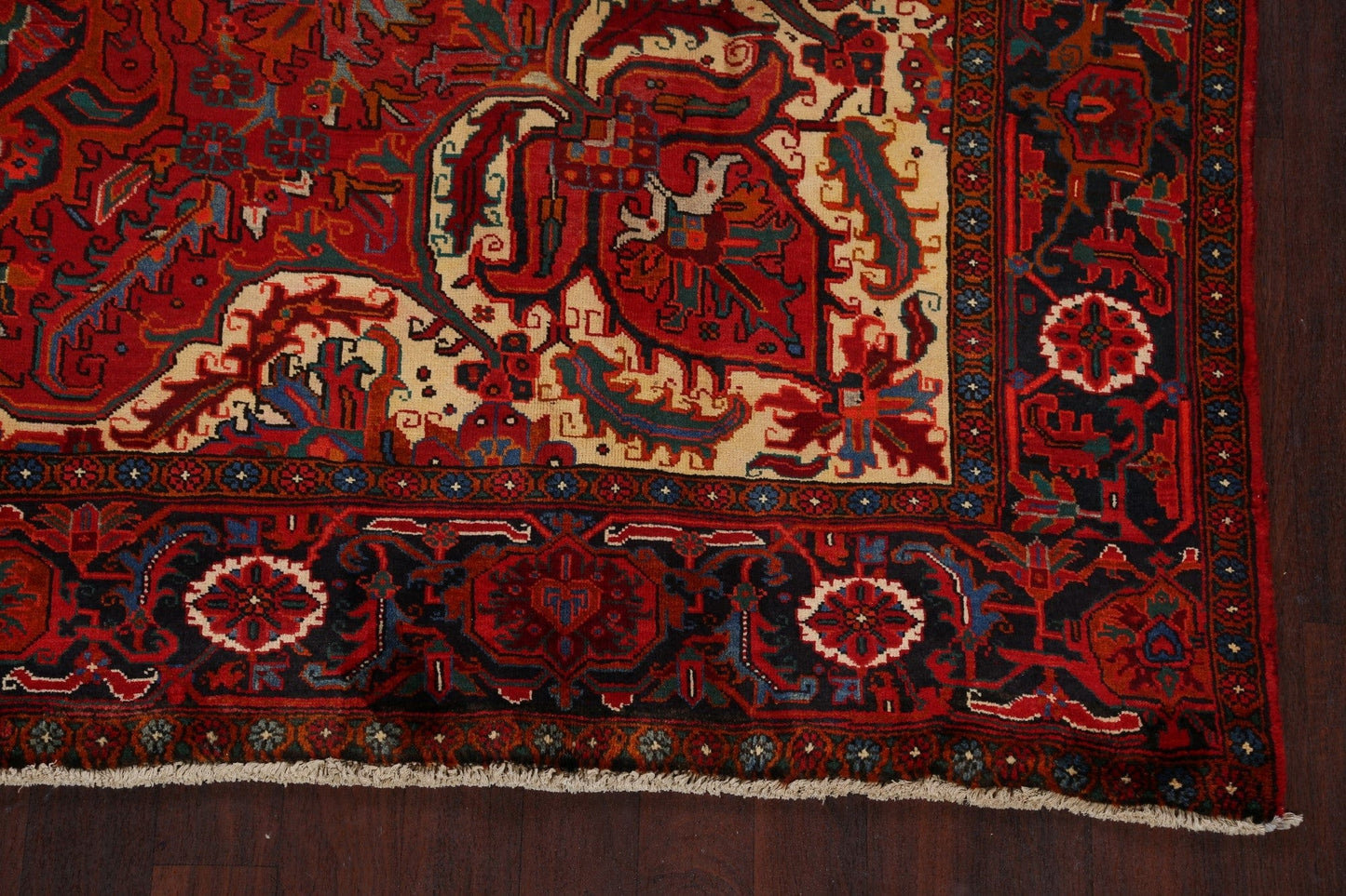 Geometric Red Heriz Persian Area Rug 9x12