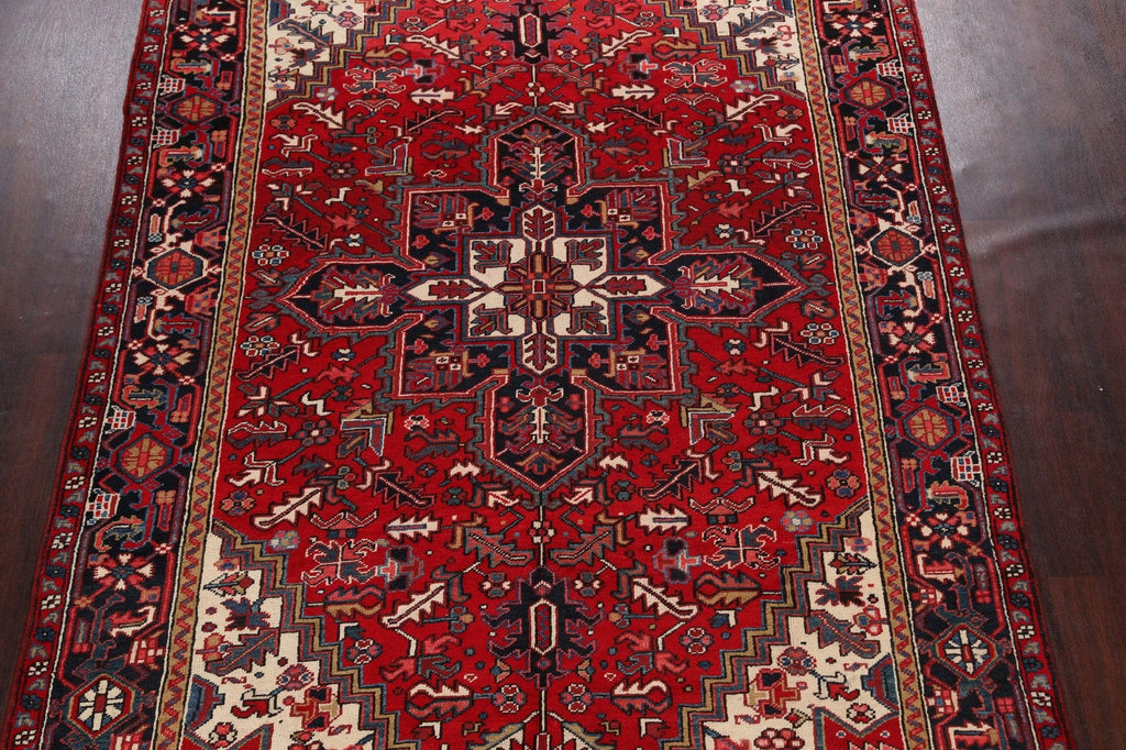 Geometric Heriz Persian Area Rug 7x11