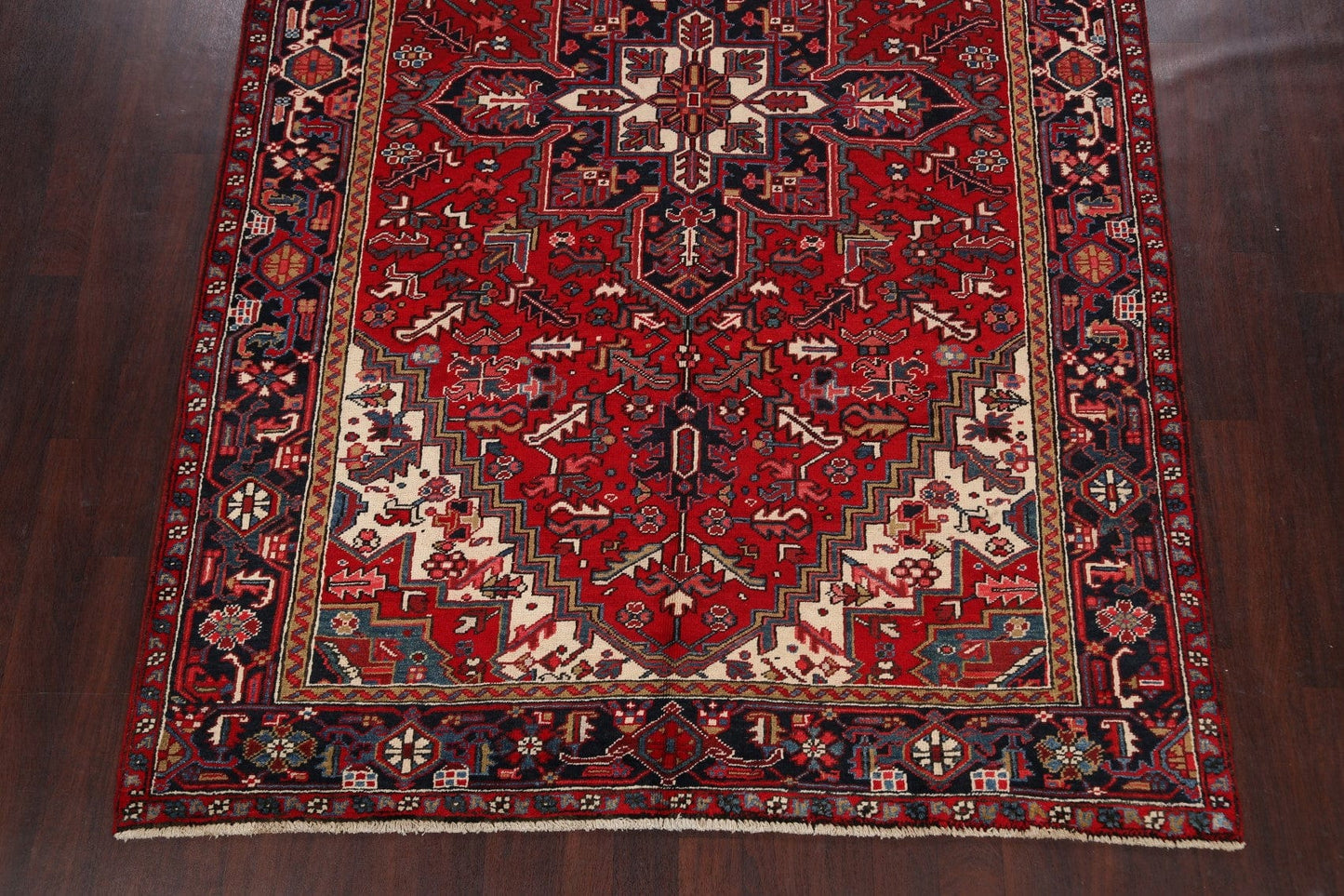 Geometric Heriz Persian Area Rug 7x11