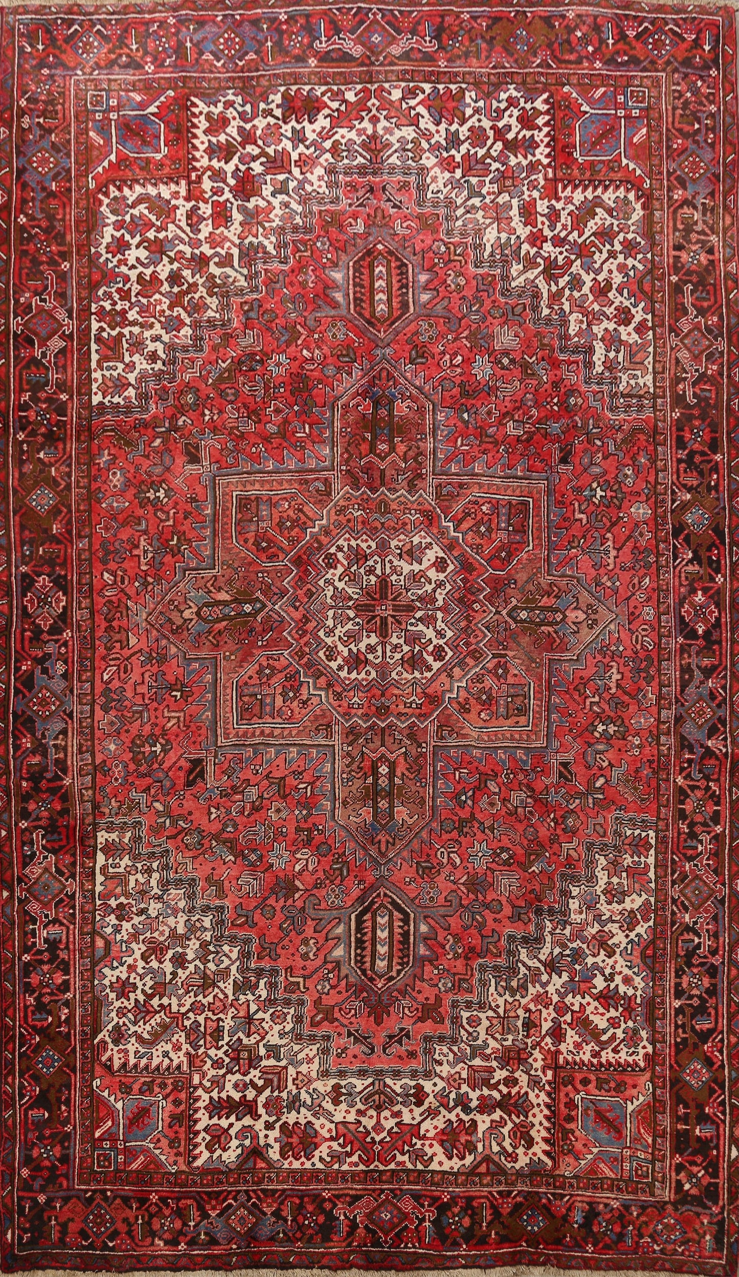 Geometric Heriz Persian Area Rug 10x13