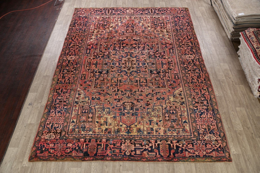 Geometric Heriz Persian Area Rug 10x13