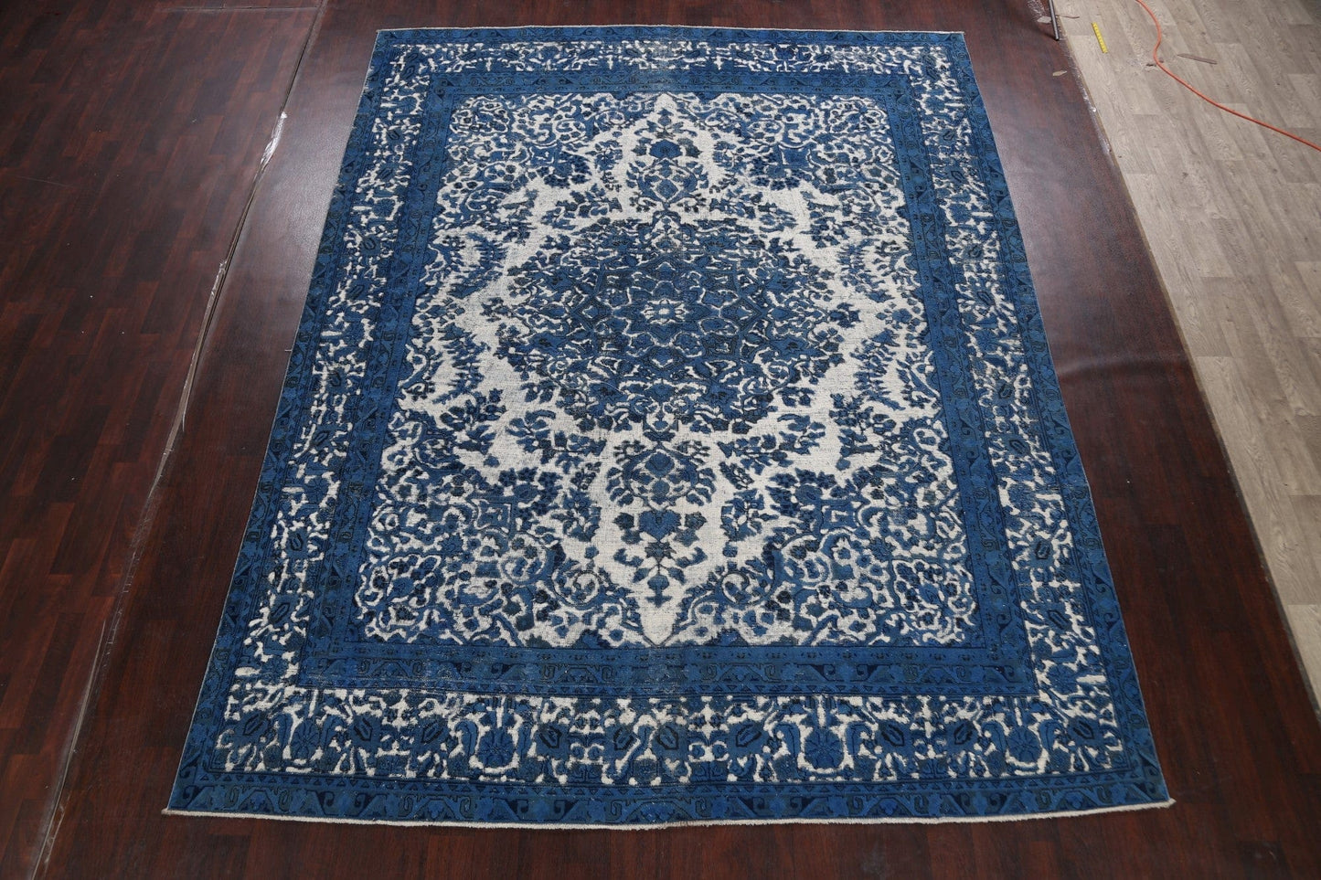 Over-dye Floral Kerman Persian Area Rug 9x12