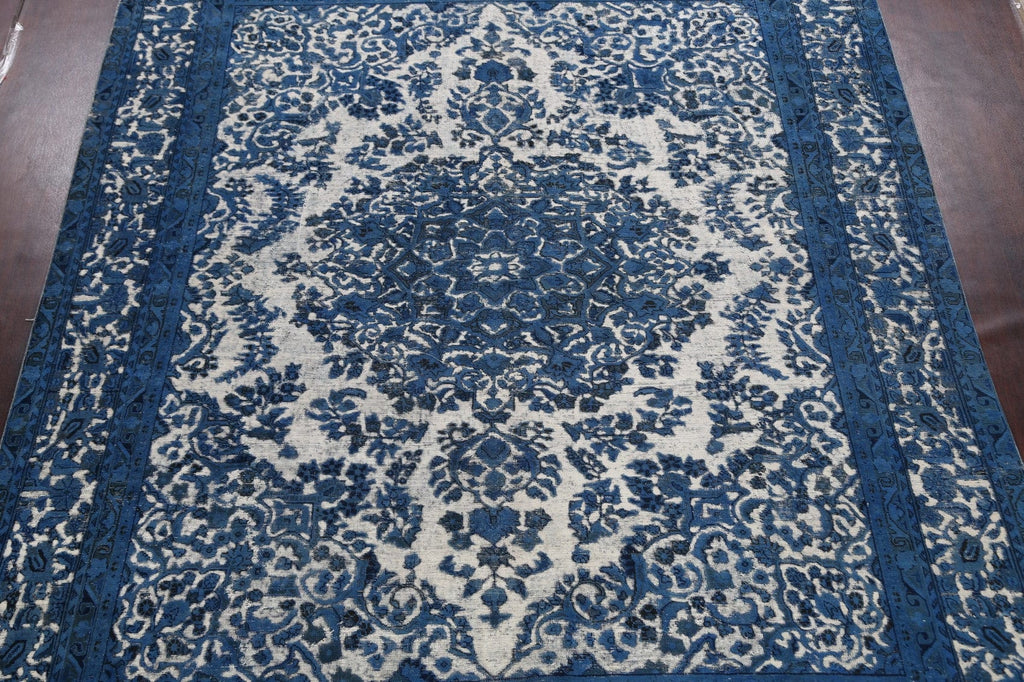 Over-dye Floral Kerman Persian Area Rug 9x12