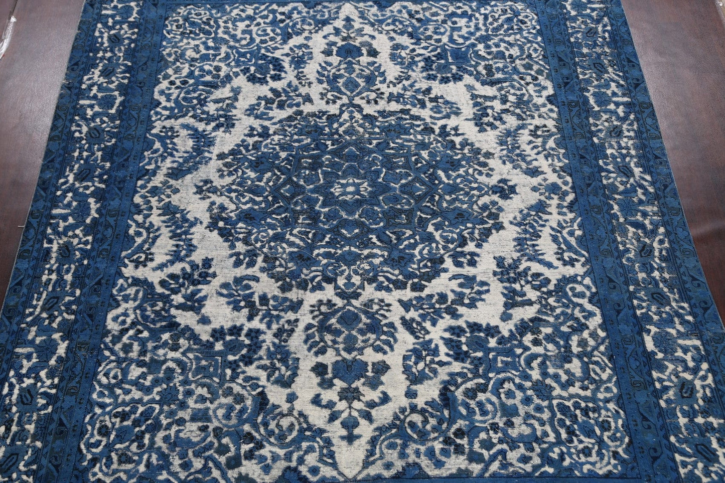 Over-dye Floral Kerman Persian Area Rug 9x12