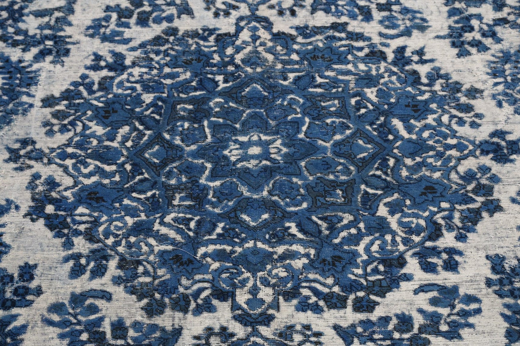 Over-dye Floral Kerman Persian Area Rug 9x12