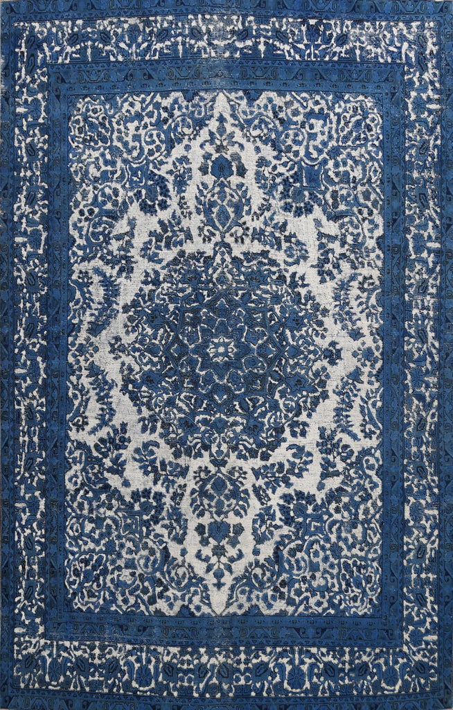 Over-dye Floral Kerman Persian Area Rug 9x12