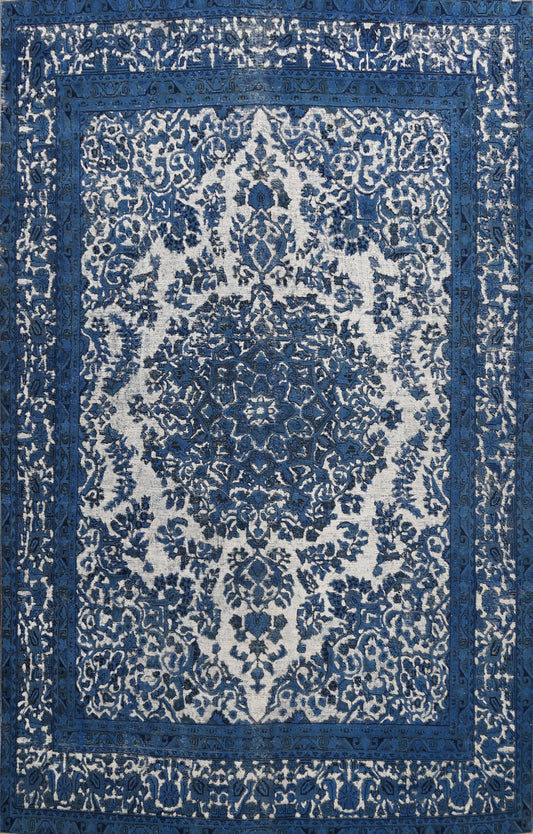 Over-dye Floral Kerman Persian Area Rug 9x12