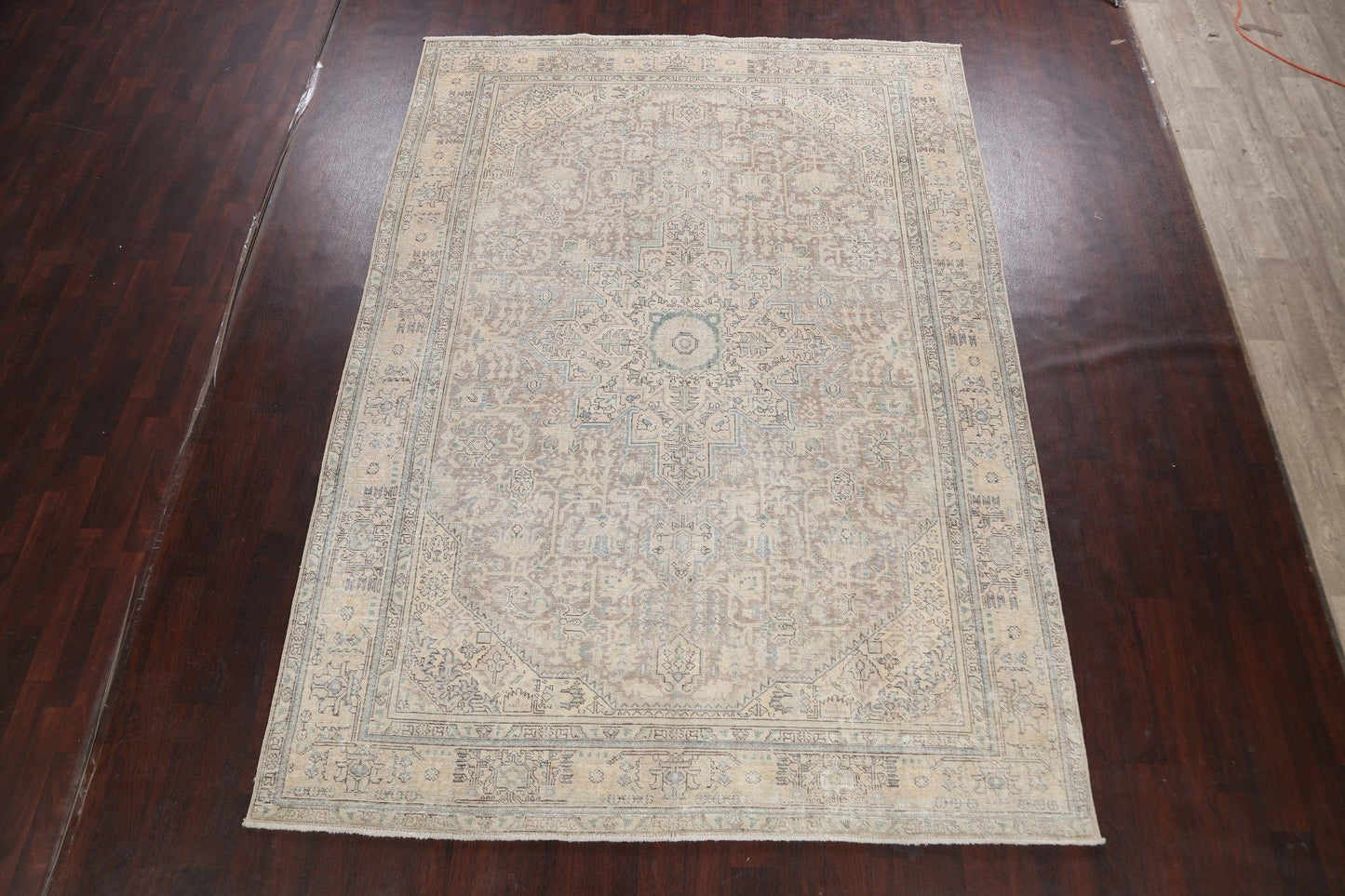 Muted Geometric Tabriz Persian Area Rug 8x11