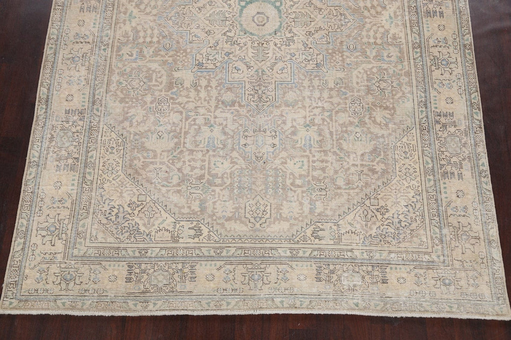 Muted Geometric Tabriz Persian Area Rug 8x11