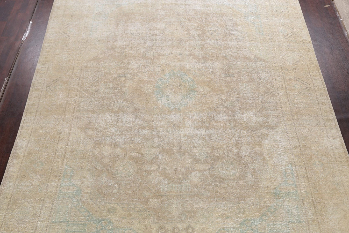 Muted Distressed Tabriz Persian Area Rug 10x13