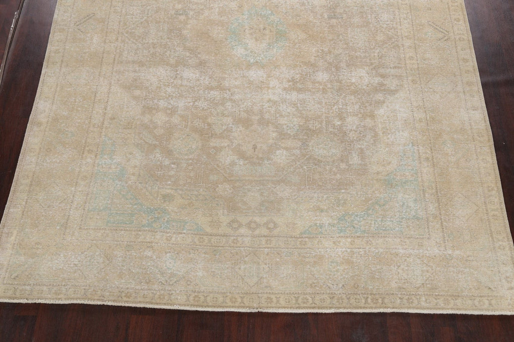 Muted Distressed Tabriz Persian Area Rug 10x13