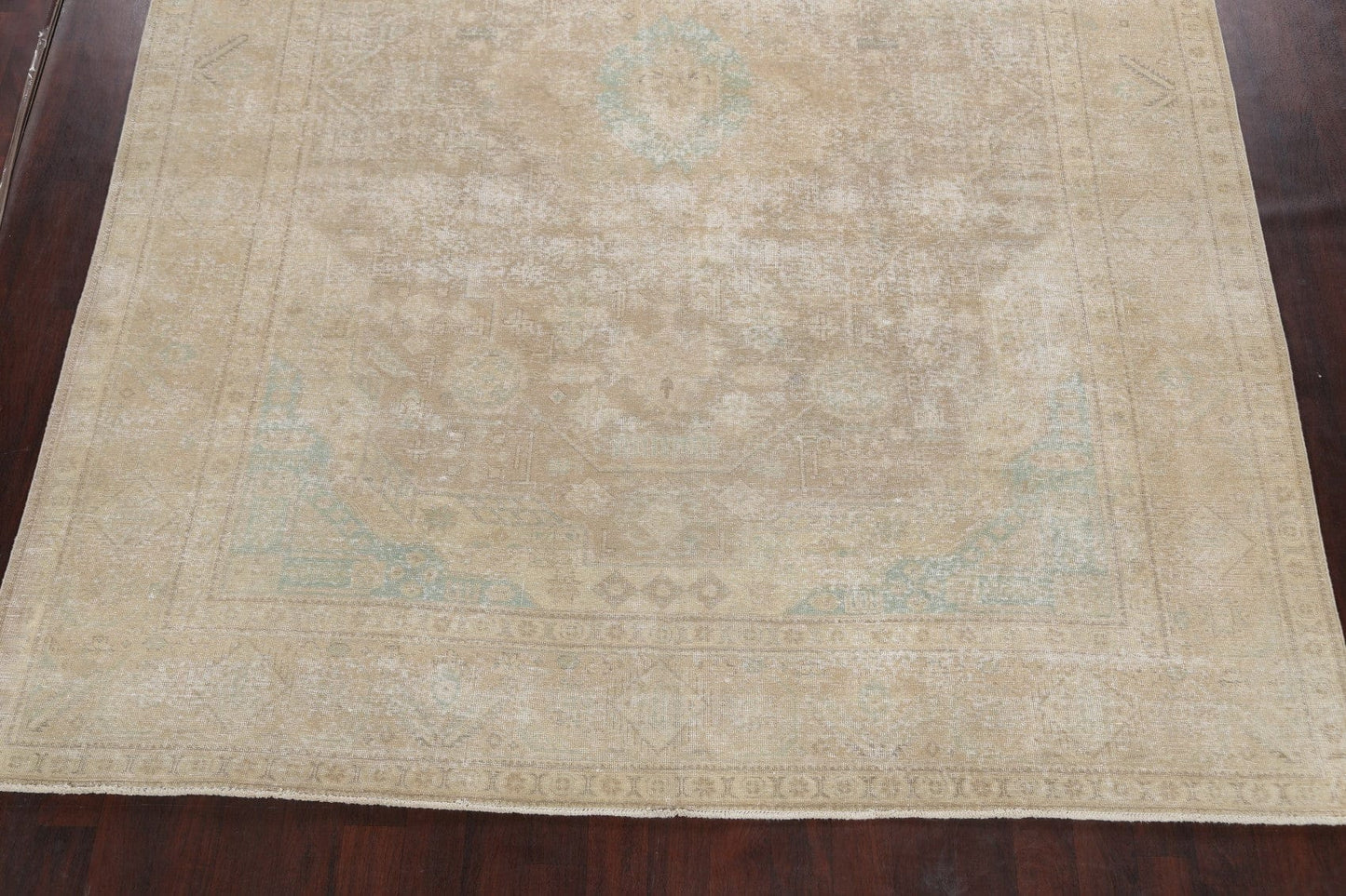 Muted Distressed Tabriz Persian Area Rug 10x13