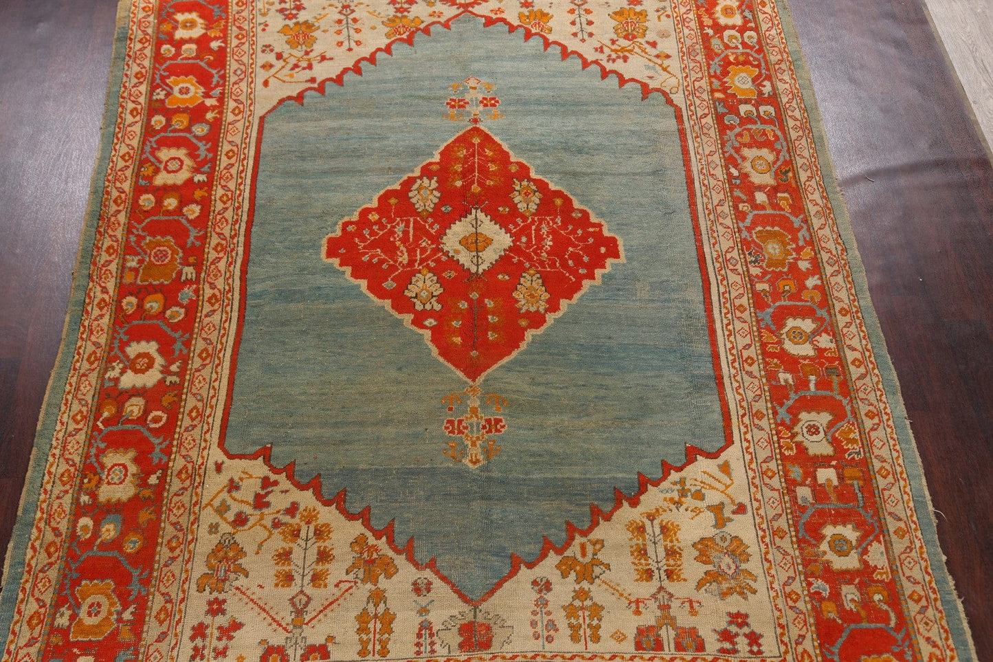 Antique Oushak Vegetable Dye Turkish Area Rug 8x12