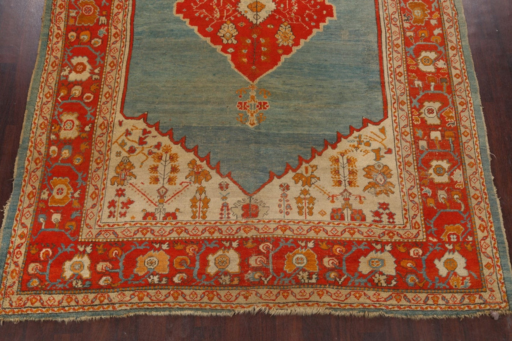 Antique Oushak Vegetable Dye Turkish Area Rug 8x12