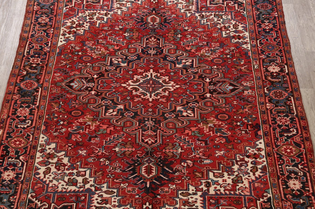 Vintage Red Heriz Persian Area Rug 8x10