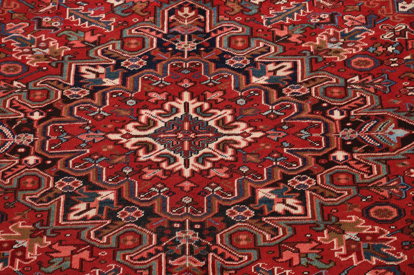 Vintage Red Heriz Persian Area Rug 8x10