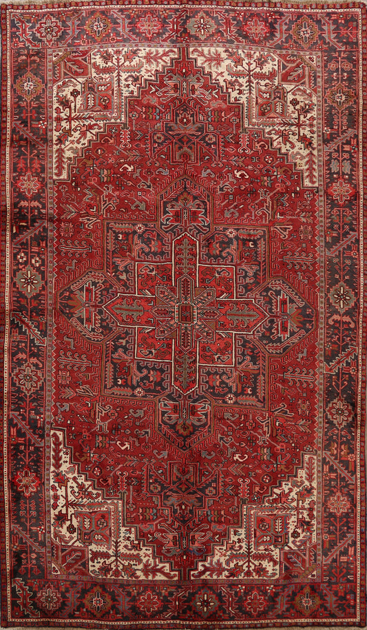 Geometric Heriz Persian Area Rug 9x11