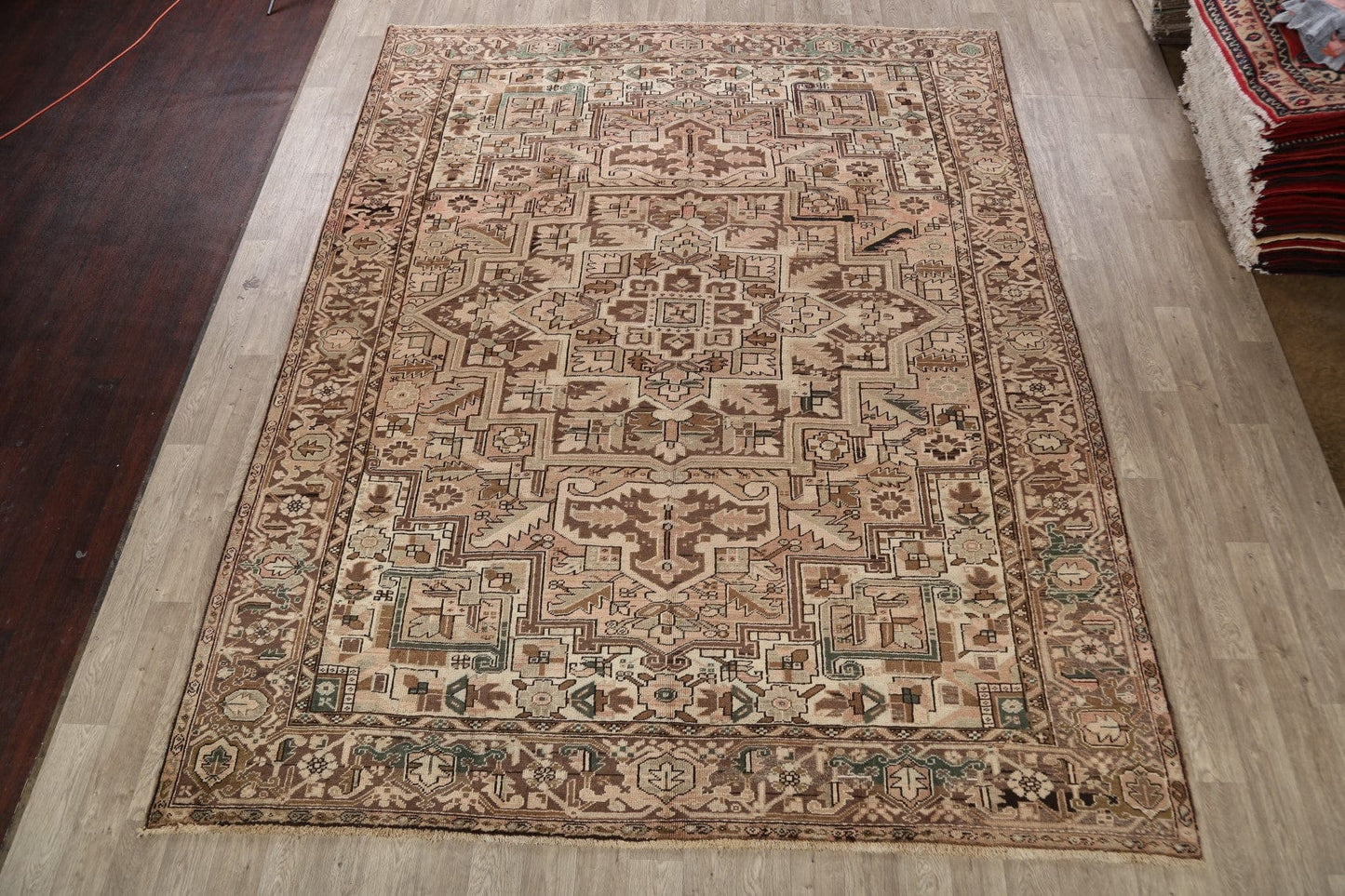 Antique Geometric Heriz Persian Area Rug 10x12