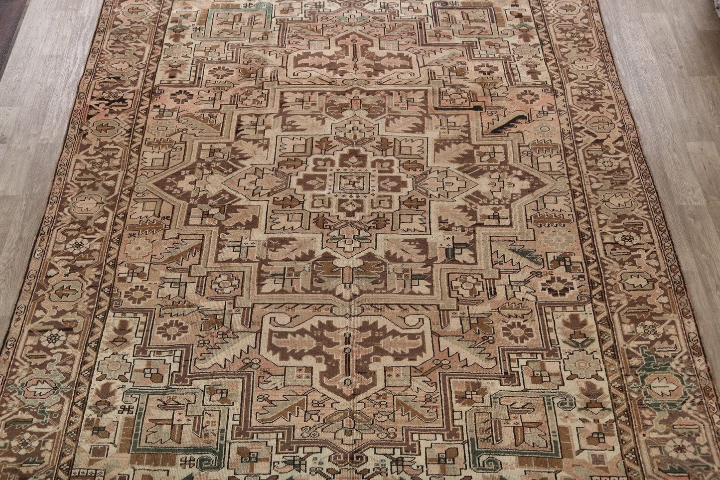 Antique Geometric Heriz Persian Area Rug 10x12