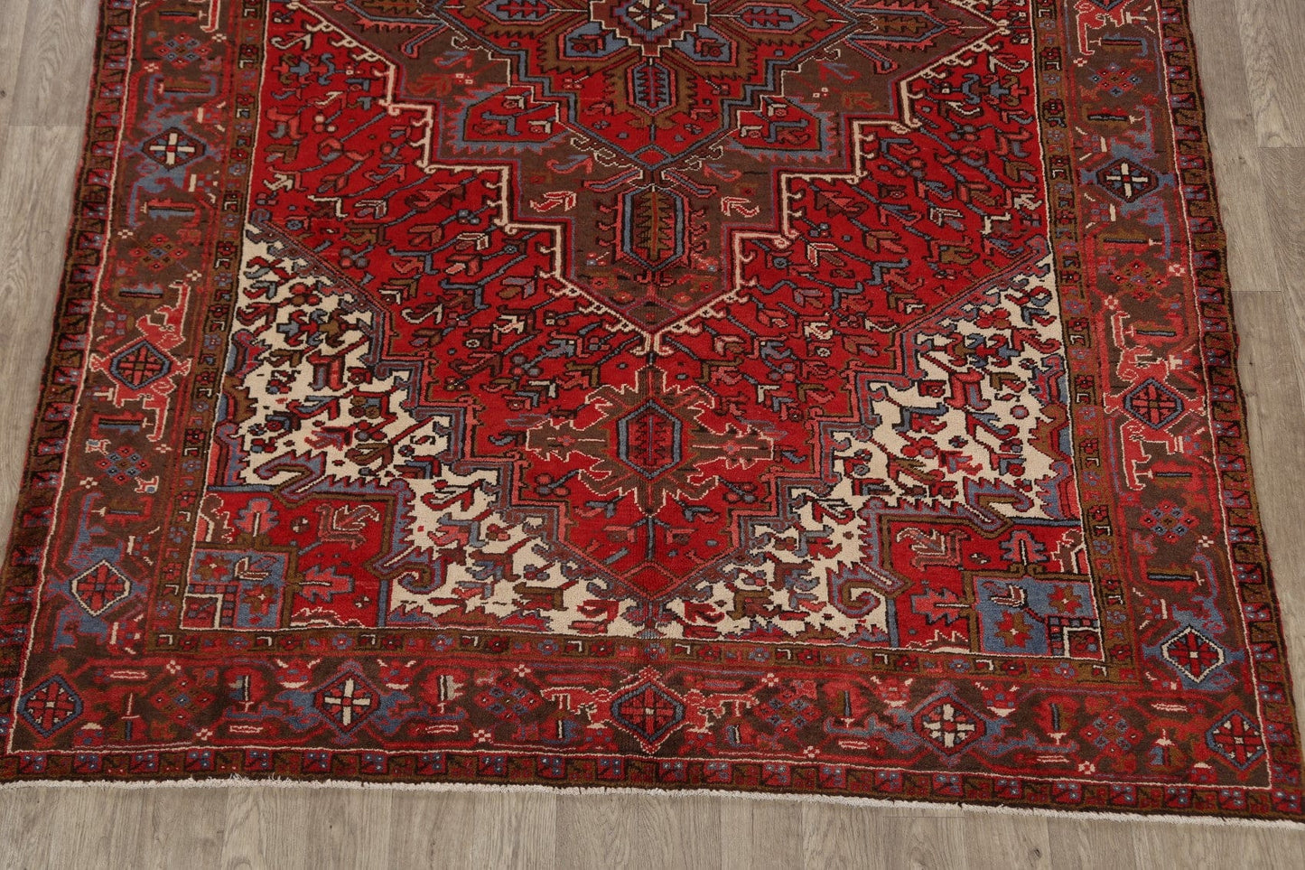 Geometric Heriz Persian Area Rug 8x11