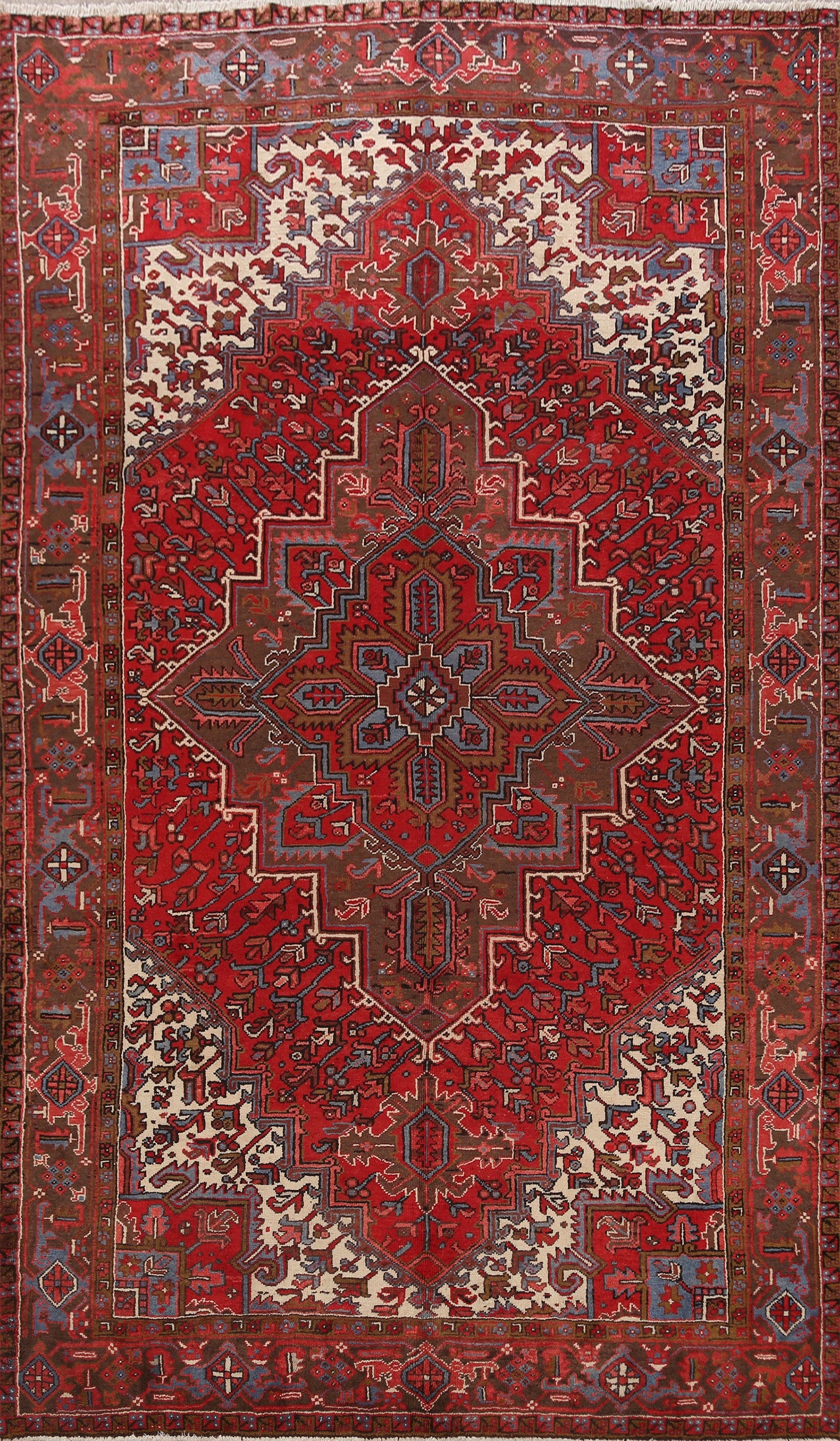 Geometric Heriz Persian Area Rug 8x11