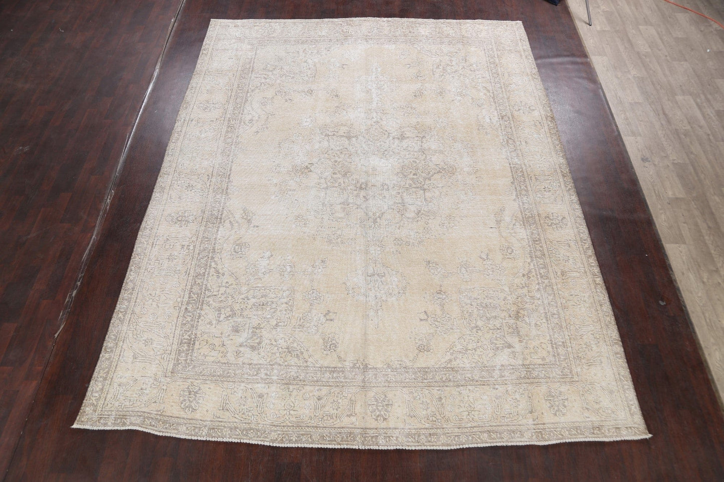 Muted Distressed Tabriz Persian Area Rug 10x12