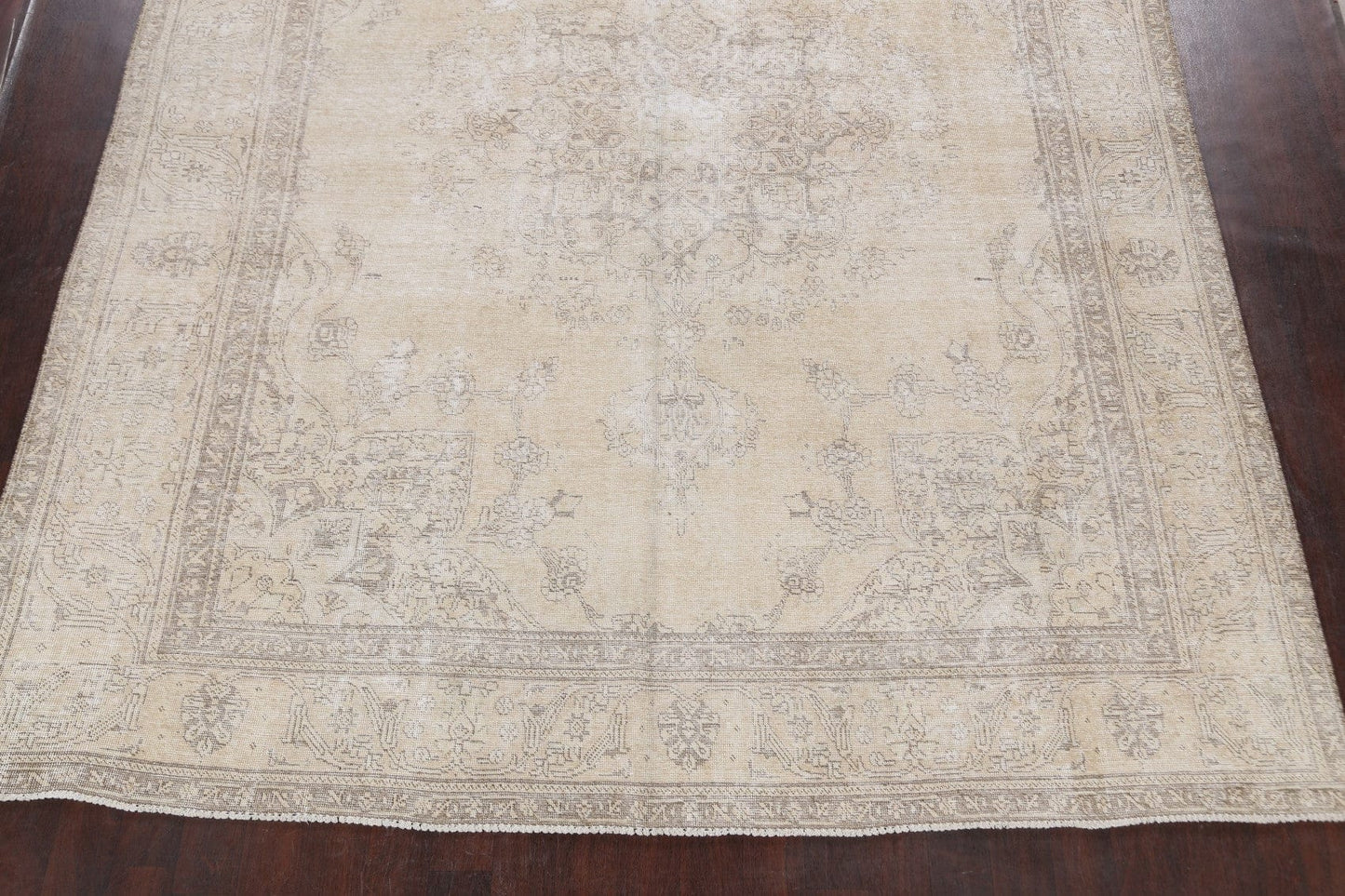 Muted Distressed Tabriz Persian Area Rug 10x12