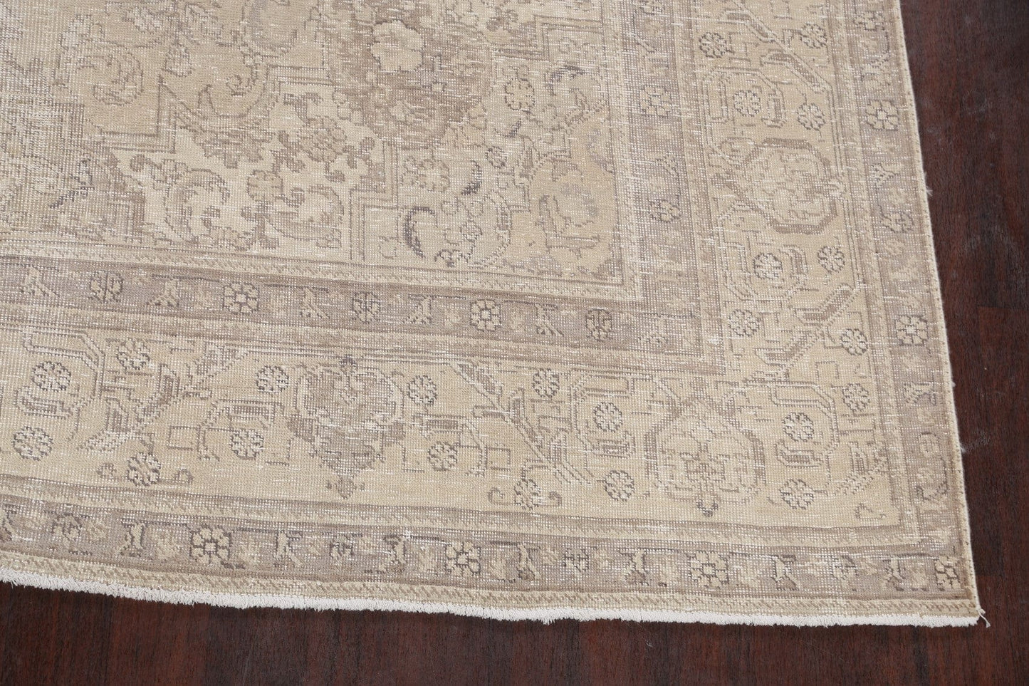 Muted Distressed Tabriz Persian Area Rug 9x12