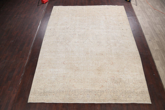 Muted Distressed Tabriz Persian Area Rug 10x12