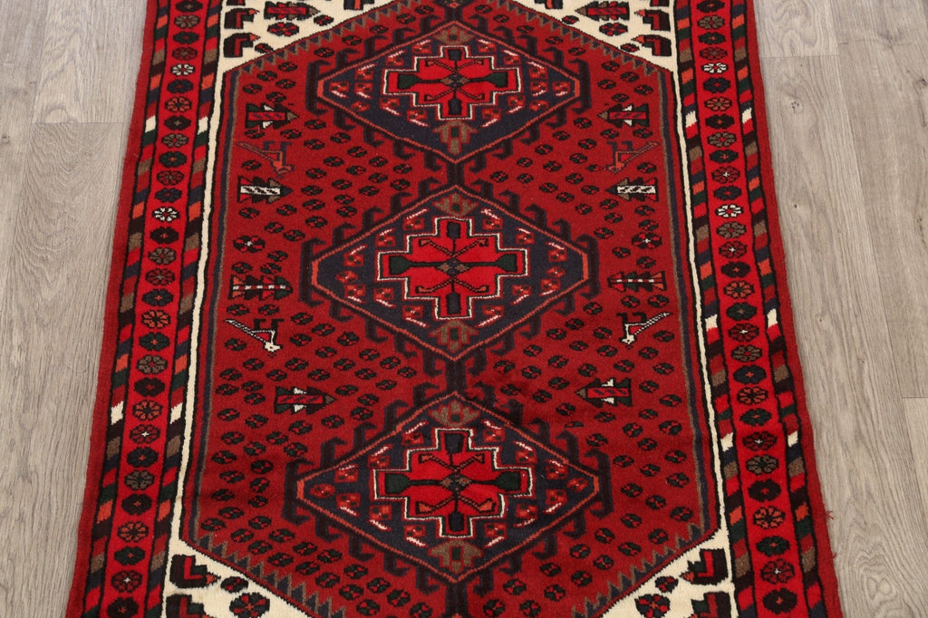 Tribal Geometric Hamedan Persian Area Rug 3x5