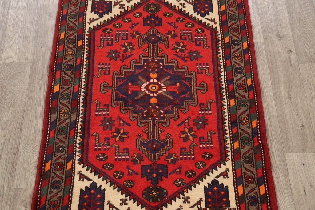 Tribal Geometric Hamedan Persian Area Rug 3x5